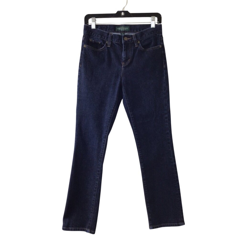Lauren Ralph Lauren Jeans Women’s 2P Petite Blue Classic Straight Dark Wash LRL